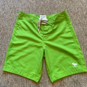 Abercrombie Mens size Medium Green Board Shorts. Unlined